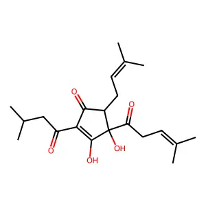 异葎草酮 structure