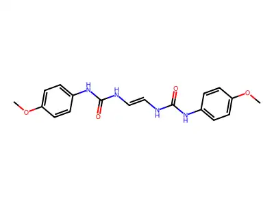 Urea, 1,1'-vinylenebis(3-(p-methoxyphenyl)-(E)- structure