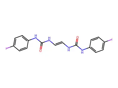 Urea, 1,1'-vinylenebis(3-(p-iodophenyl)-, (E)- structure