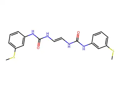 Urea, 1,1'-vinylenebis(3-(m-methylthiophenyl)-, (E)- structure