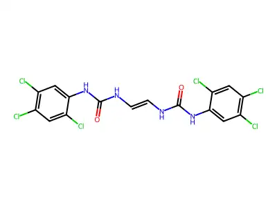 Urea, 1,1'-vinylenebis(3-(2,4,5-trichlorophenyl)-, (E)- structure