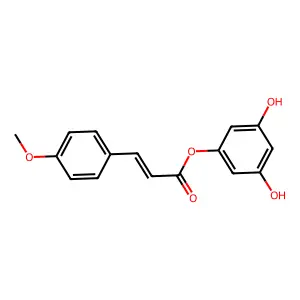 3,5-Dihydroxyphenyl 3-(4-methoxyphenyl)acrylate structure