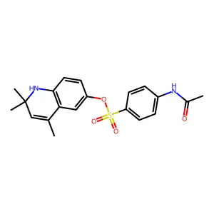 2,2,4-Trimethyl-1,2-dihydroquinolin-6-yl 4-(acetylamino)benzenesulfonate structure