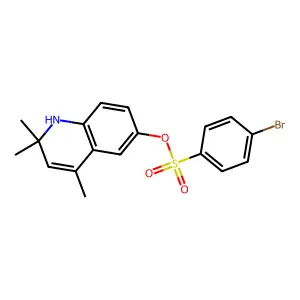 4-Bromo-benzenesulfonic acid 2,2,4-trimethyl-1,2-dihydro-quinolin-6-yl ester structure