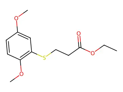 Ethyl 3-[(2,5-dimethoxyphenyl)thio]propanoate structure