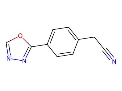 2-[4-(1,3,4-Oxadiazol-2-yl)phenyl]acetonitrile structure