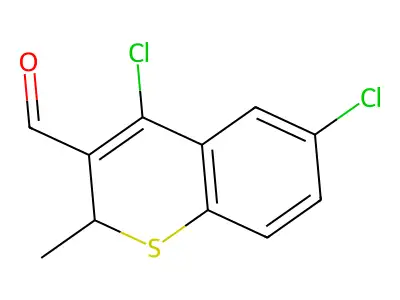 4,6-dichloro-2-methyl-2H-thiochromene-3-carbaldehyde structure