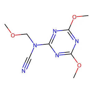 (4,6-Dimethoxy-1,3,5-triazin-2-yl)-(methoxymethyl)cyanamide structure