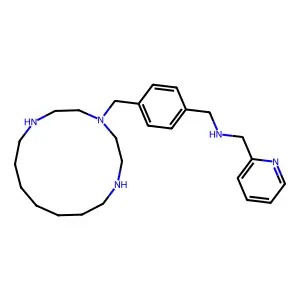 2-Pyridinemethanamine, N-((4-(1,4,7-triazacyclotetradec-4-ylmethyl)phenyl)methyl)- structure