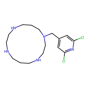 1-((2,6-Dichloropyridin-4-yl)methyl)-1,4,8,11-tetrazacyclotetradecane structure