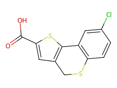 8-chloro-4H-thieno[3,2-c]thiochromene-2-carboxylic acid structure
