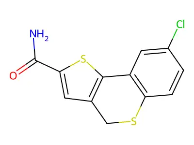 8-Chloro-4H-thieno[3,2-c][1]benzothiopyran-2-carboxamide structure