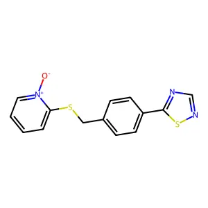 2-{[4-(1,2,4-Thiadiazol-5-yl)benzyl]thio}pyridinium-1-olate structure