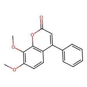 7,8-dimethoxy-4-phenyl-2H-chromen-2-one structure