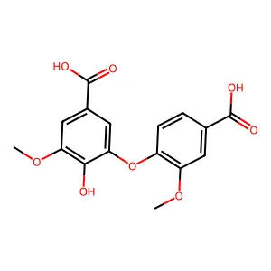 5-(4-羧基-2-甲氧基苯氧基)香草酸 structure