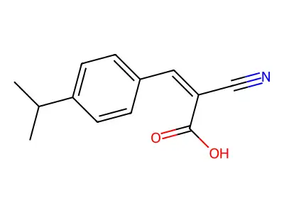 (E)-2-cyano-3-(4-propan-2-ylphenyl)prop-2-enoic acid structure