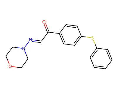 2-Morpholin-4-ylimino-1-(4-phenylsulfanylphenyl)ethanone structure