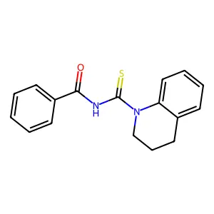 N-(1,2,3,4-tetrahydroquinoline-1-carbothioyl)benzamide structure