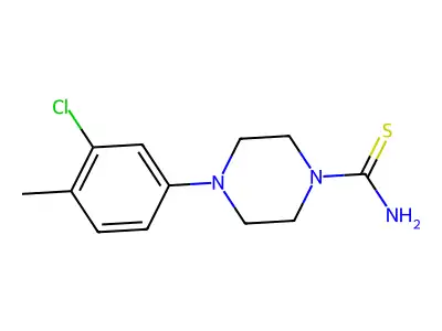 4-(3-Chloro-4-methylphenyl)piperazine-1-carbothioamide structure