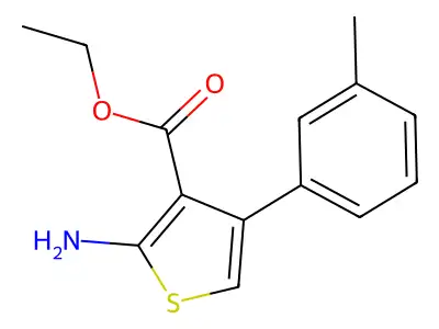 Ethyl 2-amino-4-(3-methylphenyl)thiophene-3-carboxylate structure