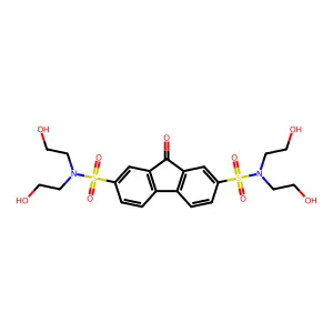N,N,N',N'-tetrakis(2-hydroxyethyl)-9-oxo-9H-fluorene-2,7-disulfonamide structure