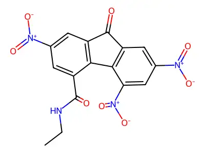 N-ethyl-2,5,7-trinitro-9-oxofluorene-4-carboxamide structure