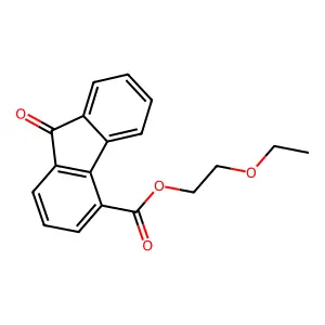 2-ethoxyethyl 9-oxo-9H-fluorene-4-carboxylate structure