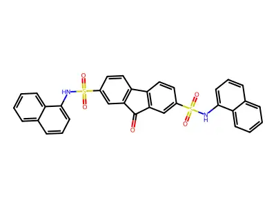 2-N,7-N-dinaphthalen-1-yl-9-oxofluorene-2,7-disulfonamide structure
