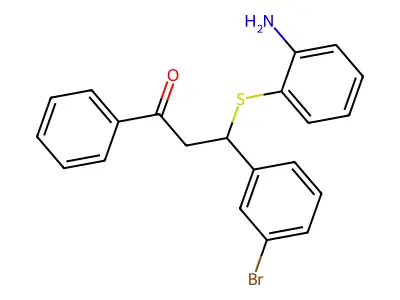3-[(2-Aminophenyl)thio]-3-(3-bromophenyl)-1-phenyl-1-propanone structure