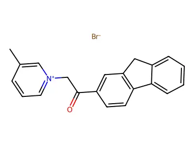 1-(9H-2-fluorenyl)-2-(3-methyl-1-pyridiniumyl)-1-ethanone bromide structure