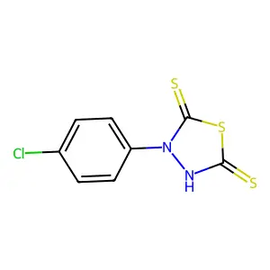 3-(4-chlorophenyl)-5-sulfanyl-1,3,4-thiadiazole-2(3H)-thione structure