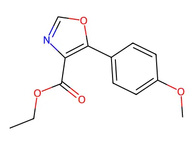 Ethyl 5-(4-methoxyphenyl)-1,3-oxazole-4-carboxylate structure