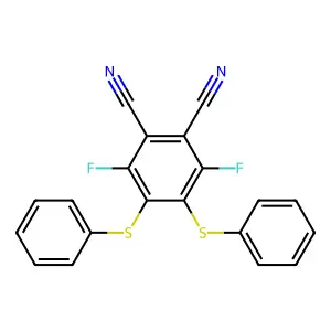 3,6-Difluoro-4,5-bisphenylthiophthalonitrile structure
