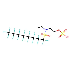 Mono(N-ethyl-2-perfluorooctylsulfonaminoethyl)hydrogen sulfate structure