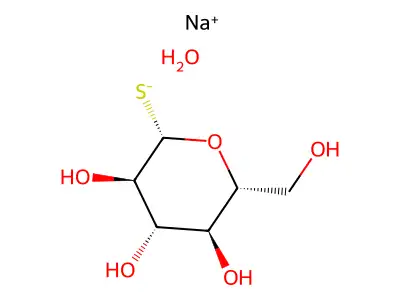 alpha-D-Glucopyranose, 1-thio-, monosodium salt structure