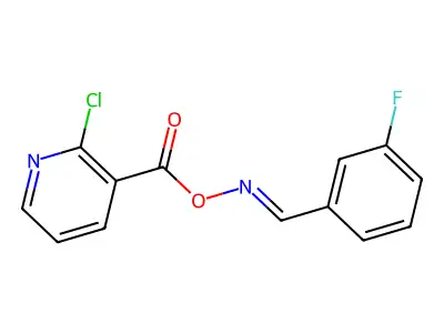 [(3-Fluorophenyl)methylideneamino] 2-chloropyridine-3-carboxylate structure