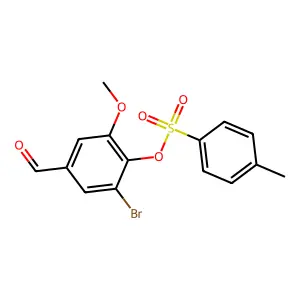 2-Bromo-4-formyl-6-methoxyphenyl 4-methylbenzenesulfonate structure