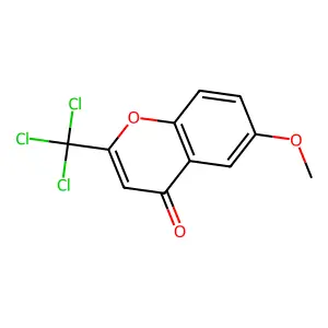 6-methoxy-2-(trichloromethyl)-4H-chromen-4-one structure