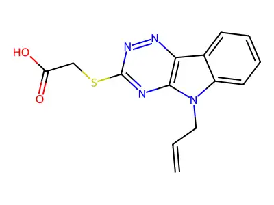 (9-Allyl-9H-1,3,4,9-tetraaza-fluoren-2-ylsulfanyl)-acetic acid structure