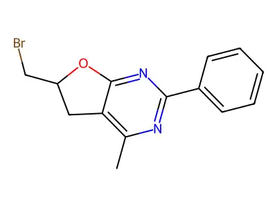 6-(Bromomethyl)-4-methyl-2-phenyl-5,6-dihydrofuro[2,3-d]pyrimidine structure