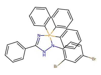 2-(2,4-dibromophenyl)-3,3,3,5-tetraphenyl-1H-1,2,4,3$l^{5}-triazaphosphole structure