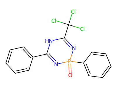 2,4-Diphenyl-6-(trichloromethyl)-1,2-dihydro-1,3,5,2-triazaphosphinine 2-oxide structure