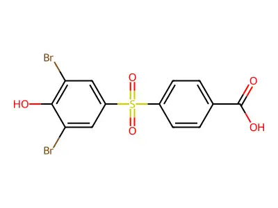 4-[(3,5-Dibromo-4-hydroxyphenyl)sulfonyl]benzoic acid structure