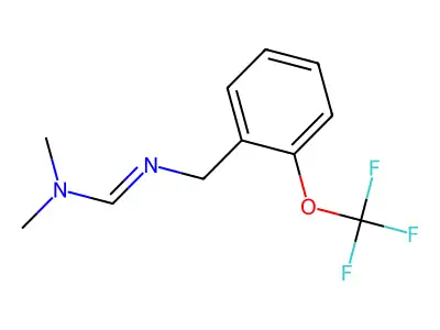 N,N-dimethyl-N'-[[2-(trifluoromethoxy)phenyl]methyl]methanimidamide structure
