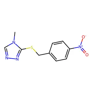 4-Methyl-3-[(4-nitrophenyl)methylsulfanyl]-1,2,4-triazole structure