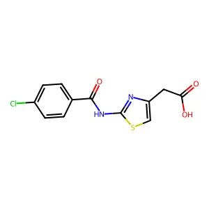 [2-(4-Chloro-benzoylamino)-thiazol-4-yl]-acetic acid structure