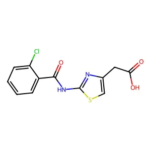 {2-[(2-Chlorobenzoyl)amino]-1,3-thiazol-4-YL}acetic acid structure