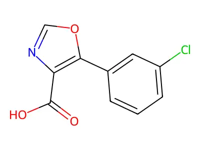 5-(3-Chlorophenyl)-1,3-oxazole-4-carboxylic acid structure