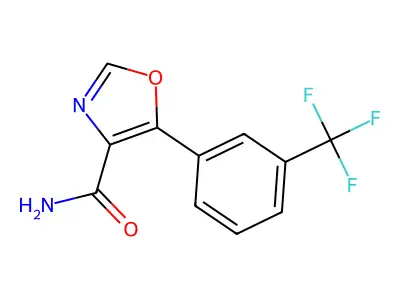 5-[3-(Trifluoromethyl)phenyl]-1,3-oxazole-4-carboxamide structure