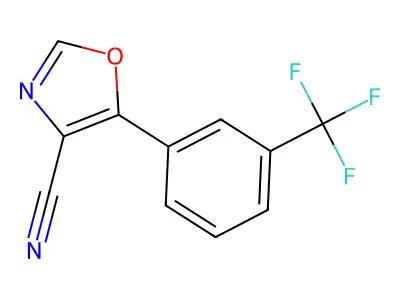 5-[3-(Trifluoromethyl)phenyl]-1,3-oxazole-4-carbonitrile structure
